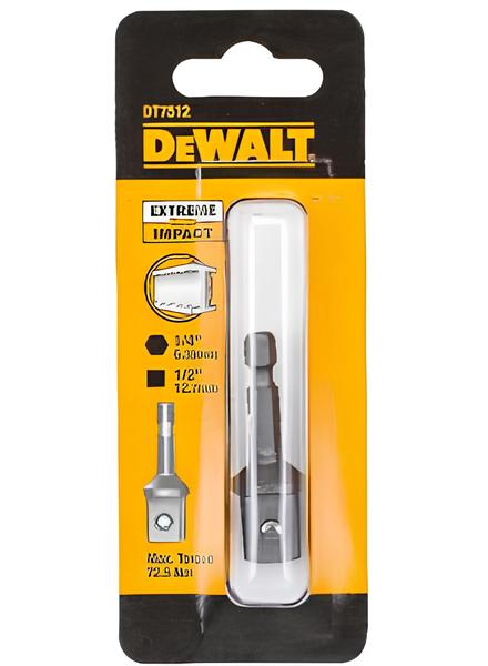 Адаптер для ударного гайковерта внутренний шестигранник DEWALT DT7512 14 дюйма внешний квадрат 12 дюйма 1590₽