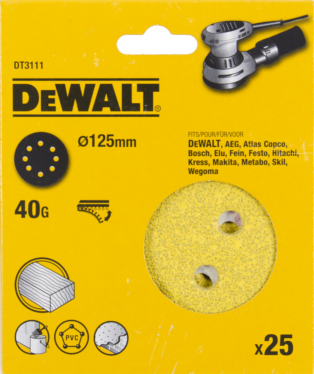 Круг шлифовальный DEWALT 125 мм (DT3111-QZ)
