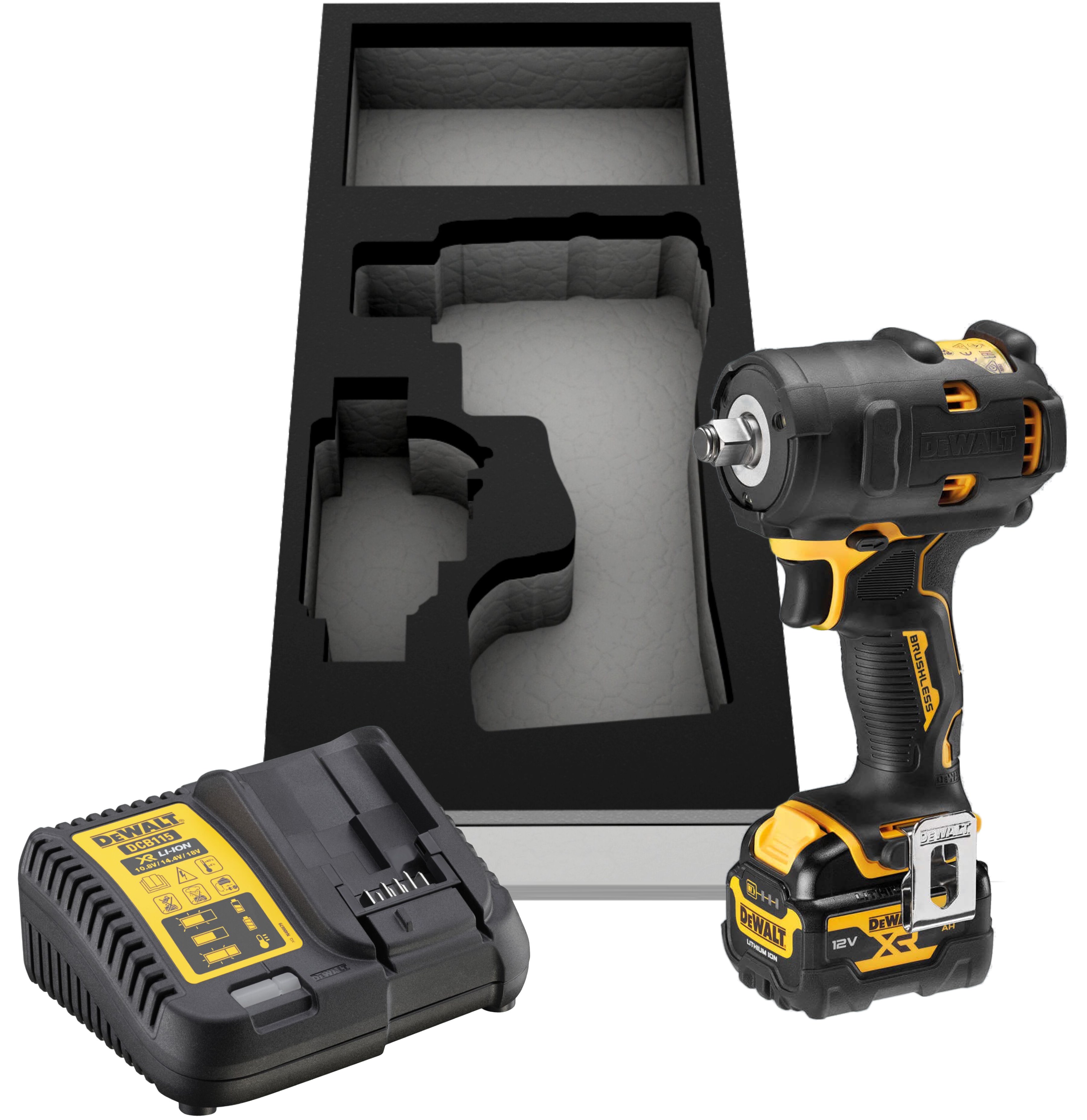 Аккумуляторный гайковерт DEWALT DCF903P1G 12 В 340 Нм 3250 удмин с АКБ 5 Ач и ЗУ в чехле DCF903P1G-QW 41000₽